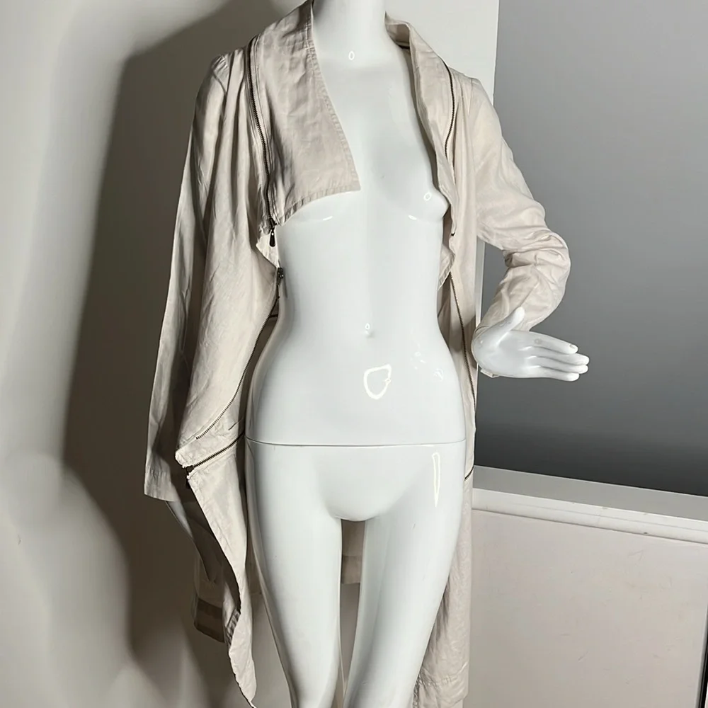 Osklen Sz P Small (Fits 4-6) Linen Cotton Geometric Jacket Dress